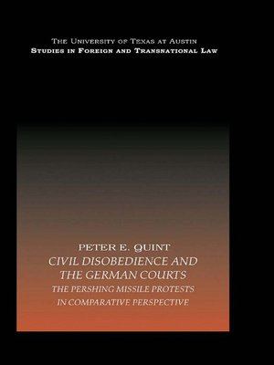 cover image of Civil Disobedience and the German Courts